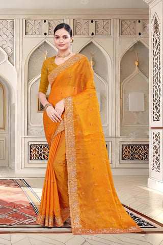 Bollywood Style Multicolor Chiffon Saree -17071