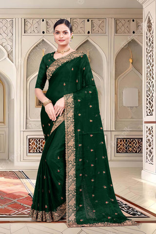 Bollywood Style Multicolor Chiffon Saree -17071