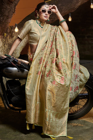 Weaves of Legacy Golden Banarasi Silk Saree