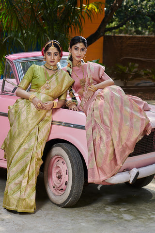 Graceful Green Banarasi Silk Saree