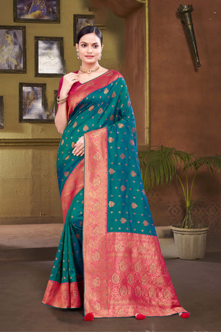 Emphasizes the beauty of color combinations rapier silk saree -25389