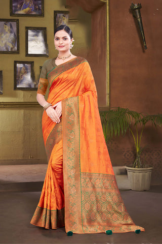 Emphasizes the beauty of color combinations rapier silk saree -25389