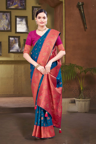 Emphasizes the beauty of color combinations rapier silk saree -25389