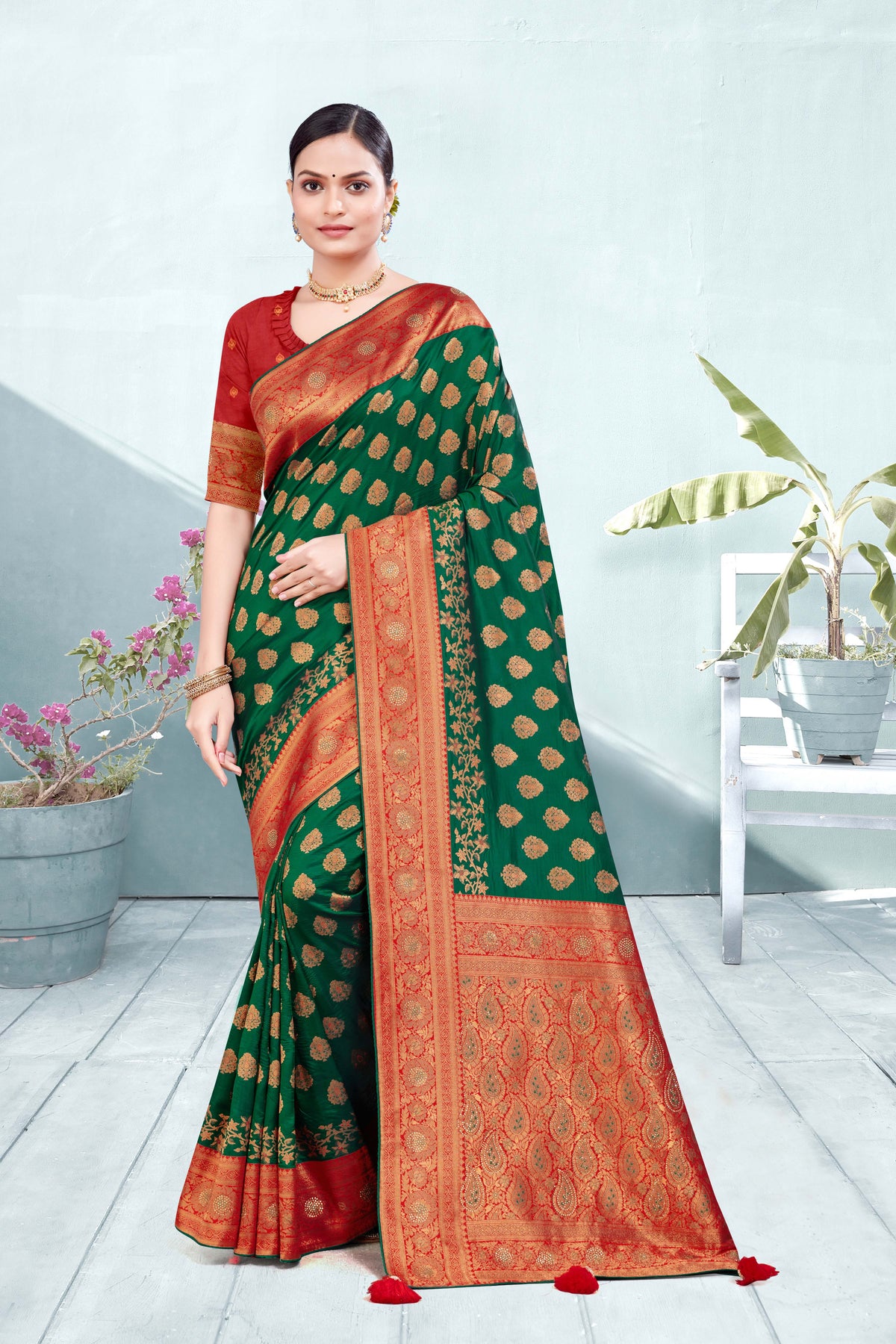 Merges fashion with vibrant color theme rapier silk saree -25392