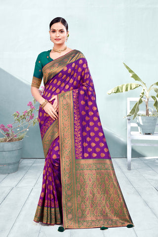 Merges fashion with vibrant color theme rapier silk saree -25392