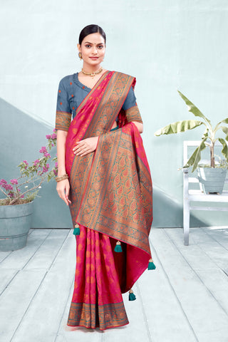 Merges fashion with vibrant color theme rapier silk saree -25392