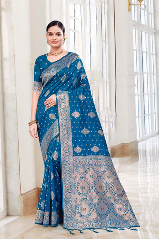 Conveys a flowing blend of colors, ideal for multicolored designs rapier silk saree -25459