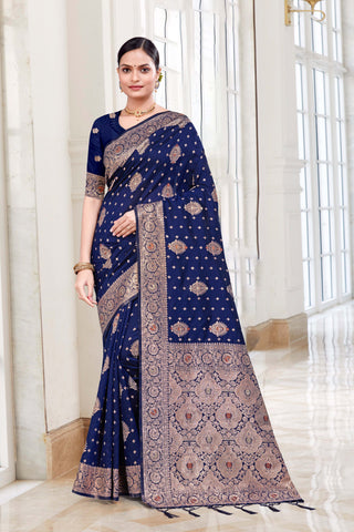 Conveys a flowing blend of colors, ideal for multicolored designs rapier silk saree -25459