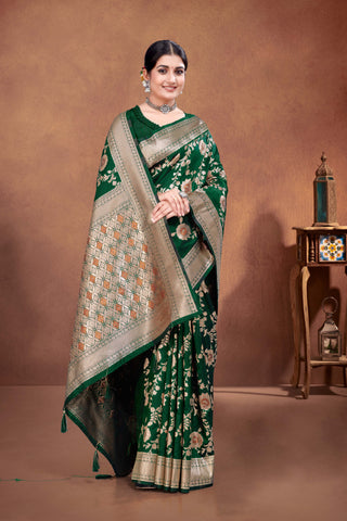 Suggests an air of mystery with unique color combinations rapier silk saree -25441