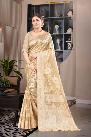 Suggests a harmonious blend of colors and stylish rapier silk saree -25493