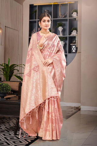 Suggests a harmonious blend of colors and stylish rapier silk saree -25493