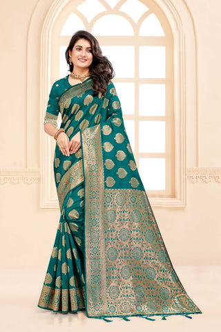 Captures the brilliance of rapier silk vibrant colors saree -25472