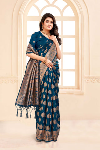 Captures the brilliance of rapier silk vibrant colors saree -25472