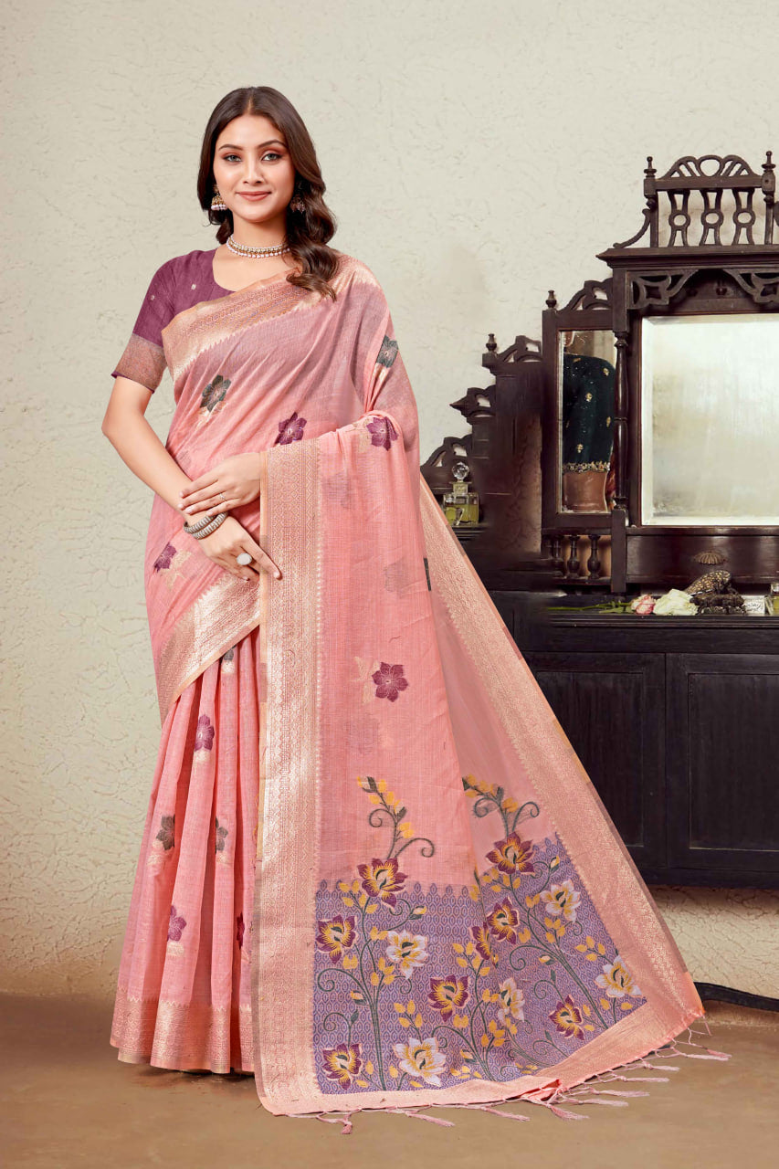 Linen Cotton Sarees
